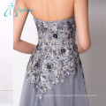 Satin Lace Appliques Sequined Beading Tulle Crystal Robes de soirée